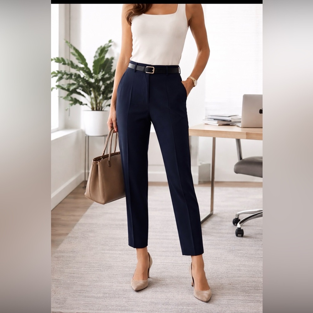 Philosophy Navy crepe pleated Pants